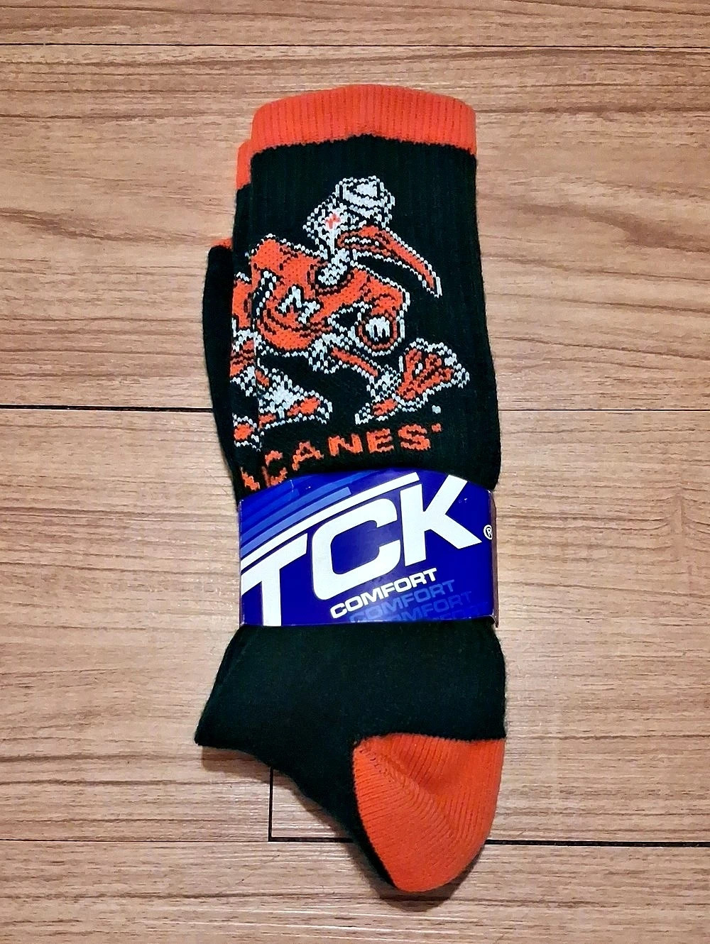 TCK Miami Hurricanes Socks NWT